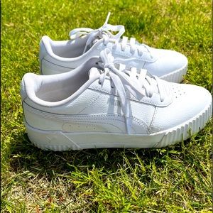 Puma Carina White Leather Shoe